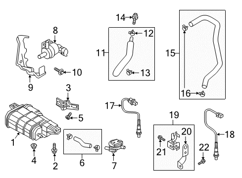 2017 Kia Optima Powertrain Control Hose-Canister To Tank Diagram for 31373-E6500