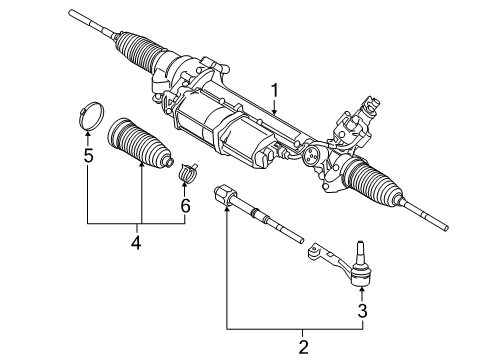 2014 BMW i8 Steering Column & Wheel, Steering Gear & Linkage Tie Rod Ends Diagram for 32106858673