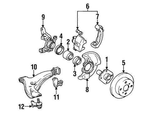 1992 Toyota Paseo Hydraulic System Brake Booster Diagram for 44610-16400