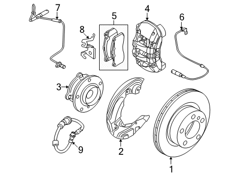 2011 BMW 135i Anti-Lock Brakes Clip, Brake-Pad Sensor Diagram for 34356779356