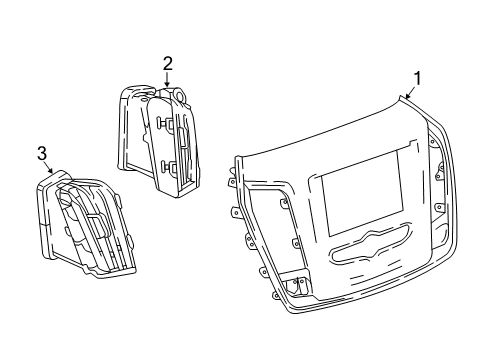 2020 Chevrolet Traverse Cluster & Switches, Instrument Panel Radio Panel Diagram for 84286787