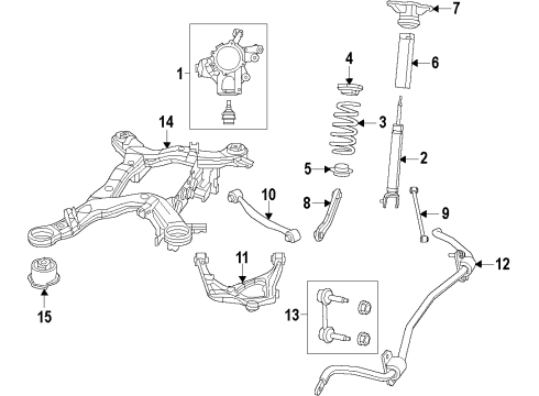 2020 Dodge Durango Rear Suspension Components, Lower Control Arm, Ride Control, Stabilizer Bar, Torque Arm ABSORBER-Suspension Diagram for 68330539AA