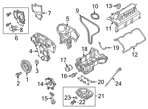 2014 Infiniti QX60 Powertrain Control Blank Engine Control Module Diagram for 23703-3JV0A