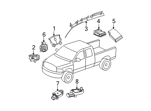 2011 Ram 1500 Air Bag Components Air Bag Clock Spring Diagram for 68050846AB