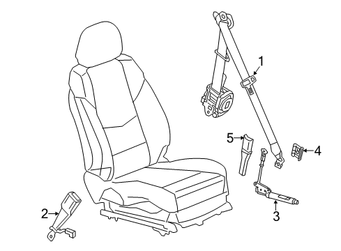 2015 Cadillac ELR Seat Belt Latch Diagram for 19302813