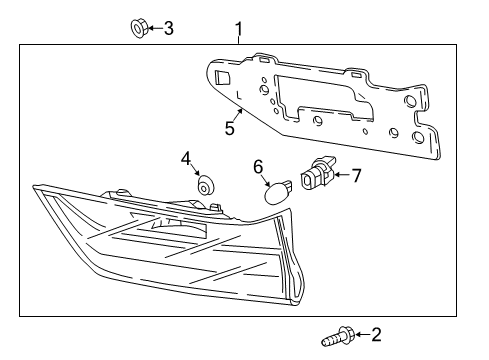 2017 Honda CR-V Bulbs Light Assy., L. Lid Diagram for 34155-TLA-A01