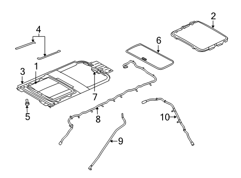 2009 Chrysler Aspen Sunroof Motor-SUNROOF Diagram for 68026590AA