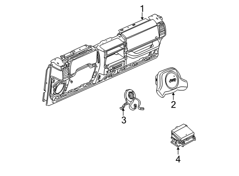 2002 Jeep Wrangler Air Bag Components Air Bag Clockspring Diagram for 56047105AB