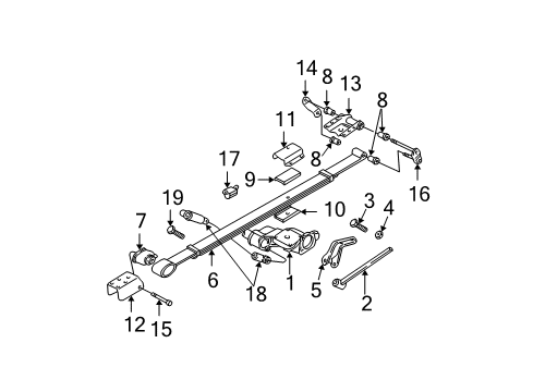 2002 Chrysler Town & Country Rear Suspension Nut Diagram for 6501247