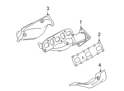 2012 Infiniti G25 Exhaust Manifold Manifold EXHAUS Diagram for 140C2-1MB1A