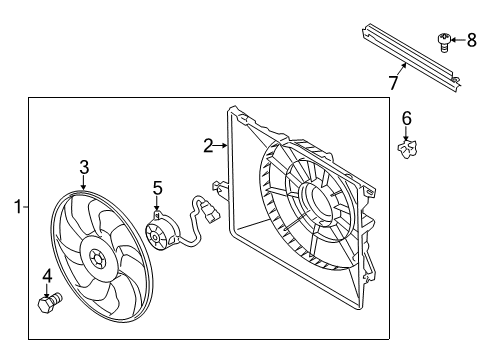 2014 Kia Sorento Cooling System, Radiator, Water Pump, Cooling Fan Fan Controller Diagram for 25385B8800