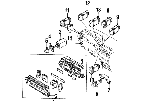 1997 Isuzu Rodeo Cruise Control System Actuator Unit, Automatic Cruise Control Diagram for 8-97096-445-2