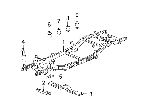 2012 Chevrolet Colorado Frame & Components Bumper Bracket Diagram for 12335910