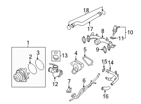 2015 Infiniti Q70L Powertrain Control Seal-O Ring Diagram for 21049-JK20A