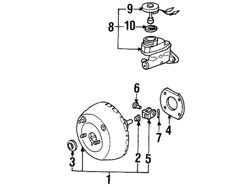 1998 Acura CL Hydraulic System Power Assembly, Master (8"+9") Diagram for 46400-SS8-A51