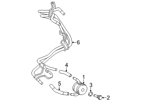 2017 Toyota 4Runner Engine Oil Cooler Oil Cooler Pipe Diagram for 16206-31150