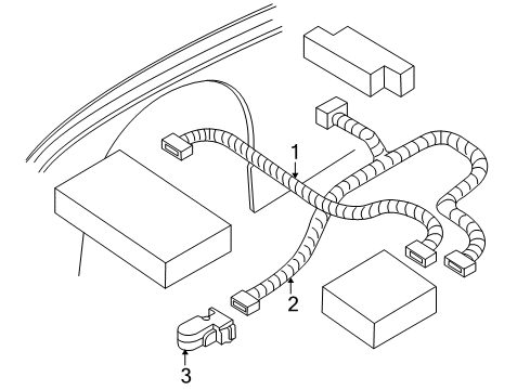 2003 Infiniti QX4 Battery Cables Cover-Connector Diagram for 24345-40U05