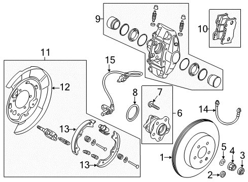 2014 Infiniti Q70 Anti-Lock Brakes Actuator Assy-Anti Skid Diagram for 47660-1MG1A