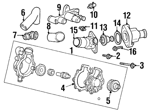 1999 Mercury Cougar Powertrain Control Inlet Tube Diagram for F5RZ-8A505-A