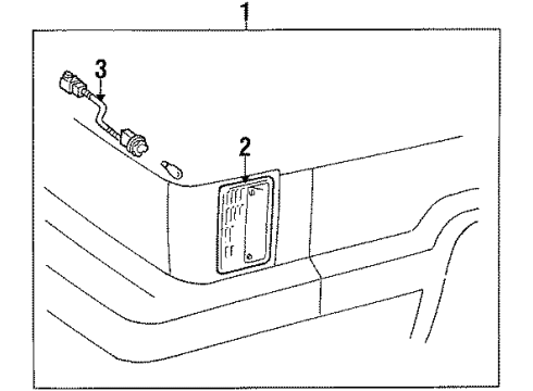 1985 Toyota Van Side Lamps Side Marker Lamp Diagram for 81740-29245