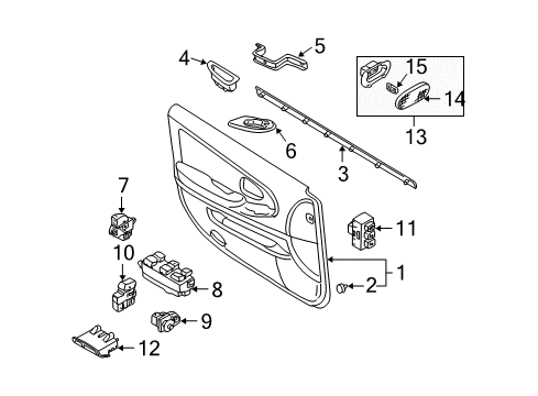 2001 Infiniti I30 Interior Trim - Front Door Seal Assy-Front Door Inside RH Diagram for 80834-2Y000