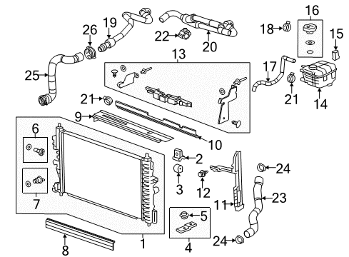 2015 Chevrolet Cruze Radiator & Components Hose-Heater Outlet Diagram for 23116446