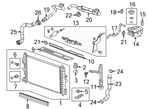 2015 Chevrolet Cruze Radiator & Components Hose Asm-Radiator Outlet Diagram for 23439676