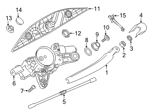 2019 BMW 330i xDrive Wiper & Washer Components WIPER SYSTEM, COMPLETE Diagram for 61617427901