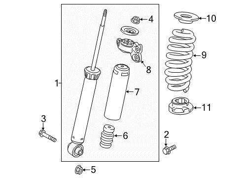 2019 Buick Regal Sportback Shocks & Components - Rear Shock Diagram for 84304544