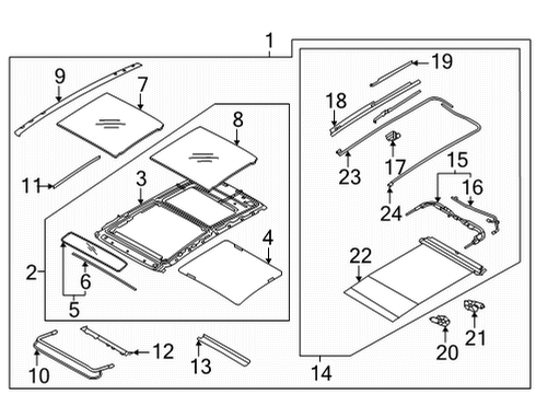 2022 Hyundai Tucson Sunroof Screw Diagram for 81677C2000