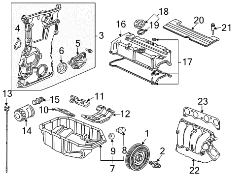 2003 Honda Accord Filters Dipstick, Oil Diagram for 15650-PPA-004