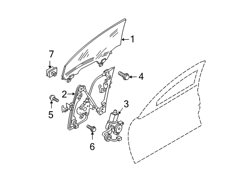 2004 Infiniti G35 Front Door Screw Diagram for 80729-AR00C