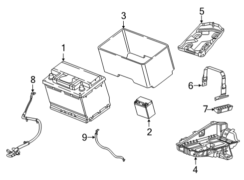 2018 Chrysler Pacifica Battery Strap-Battery Diagram for 68269573AC