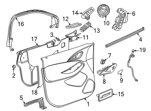 2021 Buick Encore GX Mirrors Mirror Assembly Diagram for 42676159