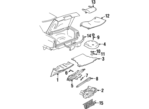 2002 Cadillac Eldorado Interior Trim - Rear Body Jack Asm Diagram for 25695287