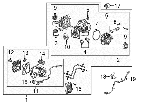 2011 Buick LaCrosse Axle & Differential - Rear Clutch, Limited Slip Differential Diagram for 22863114