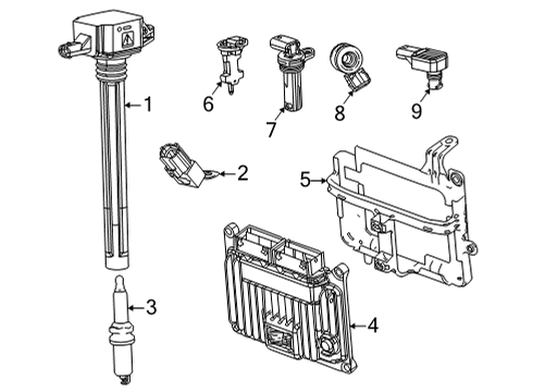 2021 Jeep Grand Cherokee L Ignition System Screw-Pan Head Diagram for 6509301AA