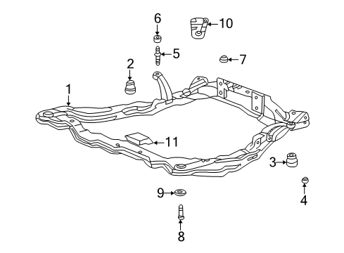 2004 Kia Optima Suspension Mounting - Front BUSHING-Center Diagram for 6248538200