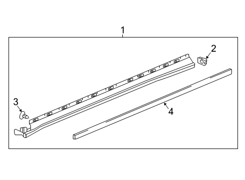 2018 GMC Acadia Exterior Trim - Pillars, Rocker & Floor Lower Seal Diagram for 84184299