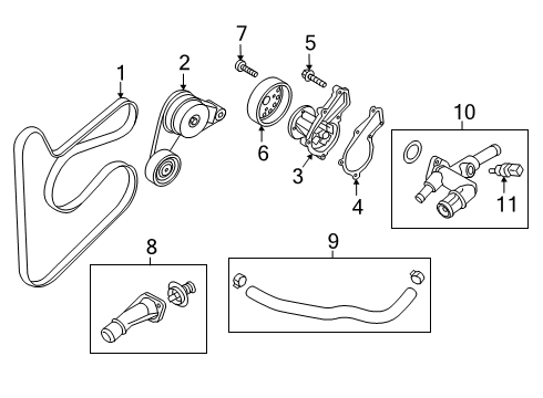 2019 Hyundai Kona Belts & Pulleys Idler-Drive Belt Diagram for 25287-2E300