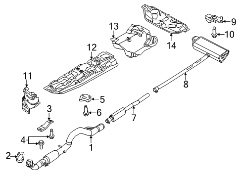 2017 Fiat 500X Exhaust Components Shield-Exhaust Diagram for 68246562AA