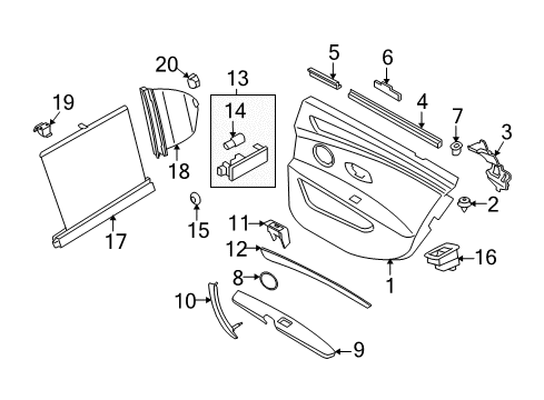 2010 BMW 535i Front Door Front Power Window Motor Diagram for 67626981142