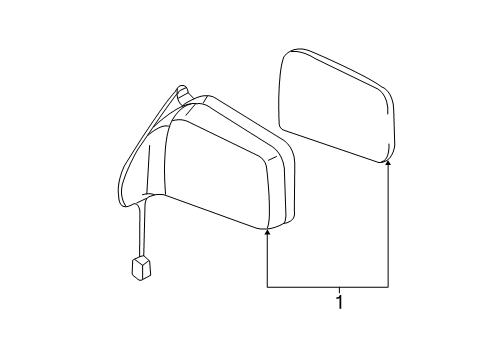 1998 Nissan Frontier Outside Mirrors Mirror-Door RH Diagram for 96301-ZD000