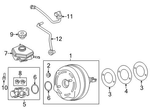 2013 BMW 328i Hydraulic System Brake Servo Diagram for 34336851099