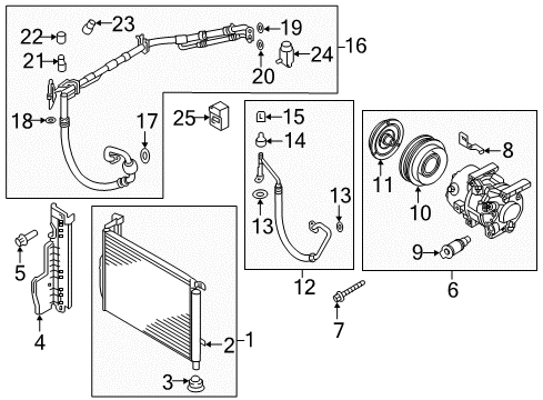 2018 Kia Optima A/C Condenser, Compressor & Lines Compressor Assembly Diagram for 97701-E6000