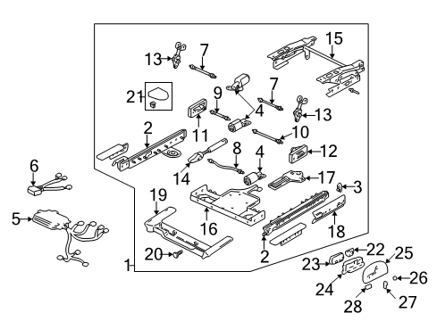1998 Cadillac Seville Tracks & Components Switch Asm-Driver Seat Lumbar Control Diagram for 25684951