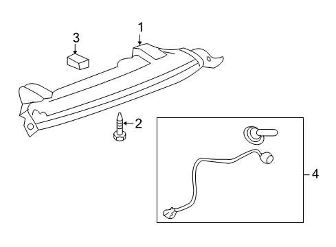 2010 Chevrolet Traverse High Mount Lamps High Mount Lamp Diagram for 15130002