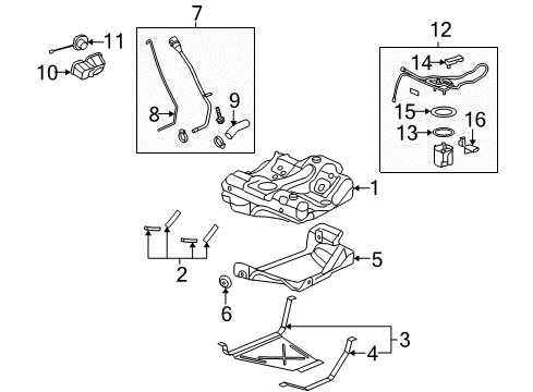 2005 Chevrolet Malibu Fuel Supply Fuel Pump Diagram for 19179818