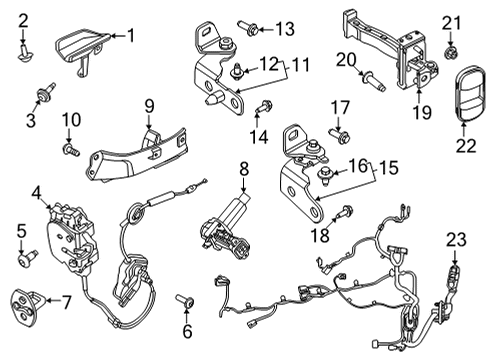 2021 Ford Mustang Mach-E Front Door Module Diagram for JX7Z-14B291-V