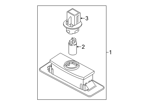 2020 Hyundai Tucson Bulbs Lamp Assembly-License Plate Diagram for 92500-D9000